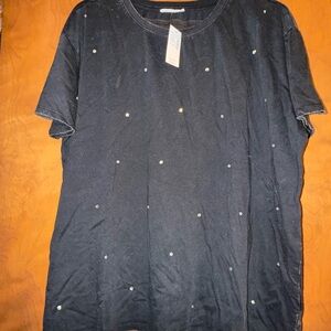 Maurice’s xl Black T-Shirt with rhinestone Accents